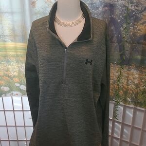 Under Armour Green and Gray Half-Zip Pullover